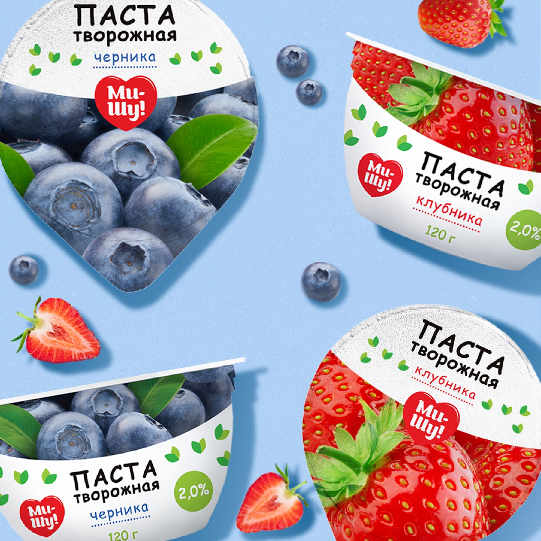 Дизайн упаковки для пасты творожной