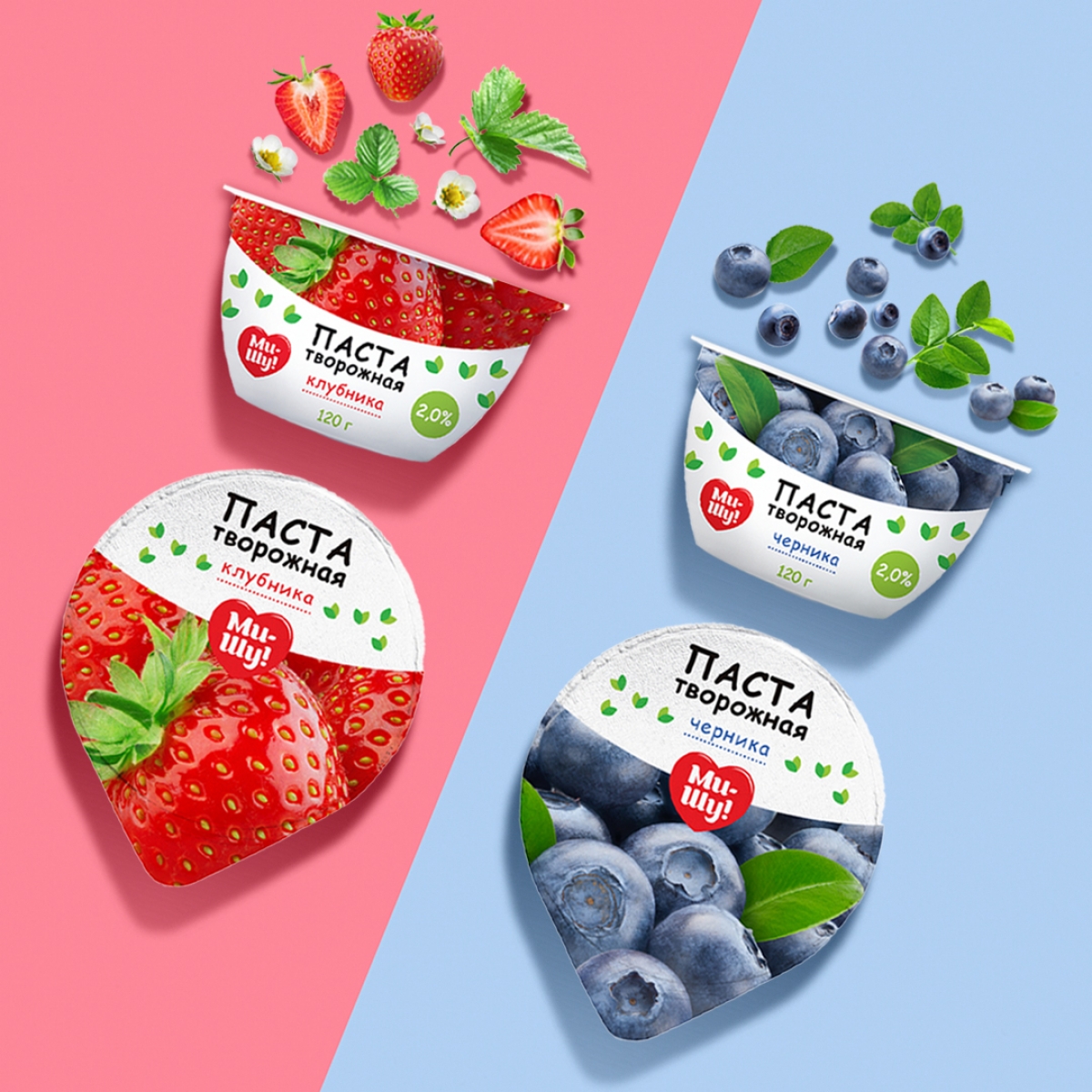 Дизайн упаковки для пасты творожной